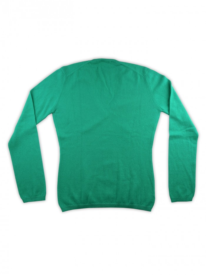 Ballantyne Women's V-Neck Sweater Art. AFP7L3417 40992 Bright Green