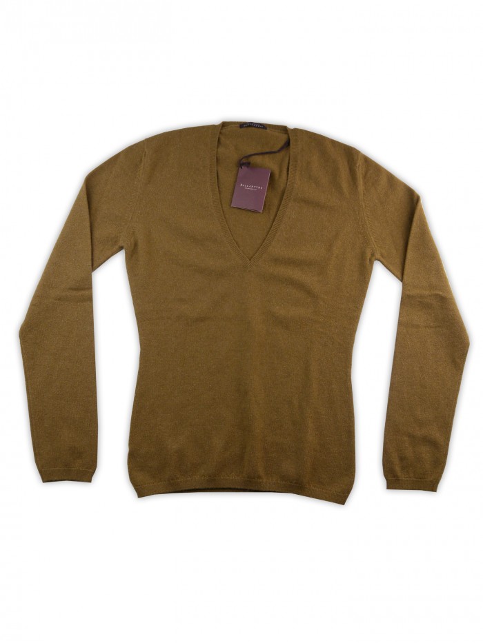 Ballantyne Women's V-Neck Sweater Art. AFP7L3417 20910 Terra Ballantyne Women's V-Neck Sweater Art. AFP7L3417 20910 Terra