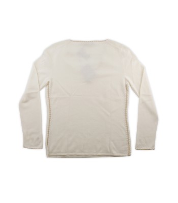 Loro Piana Women's Ivato Crochet Sweater 9322906 Cream 2