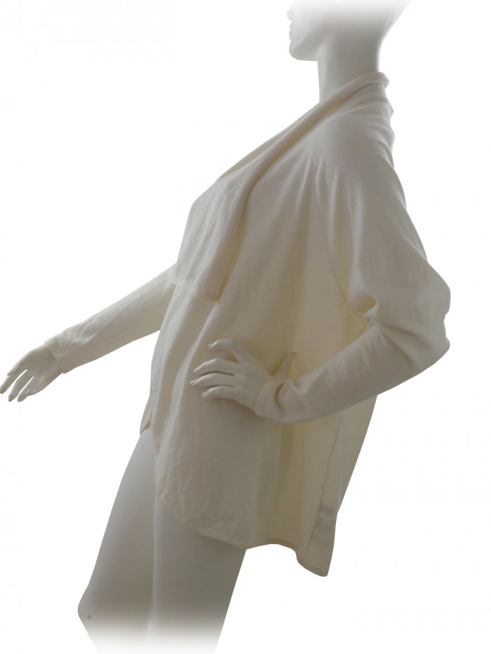 Ralph Lauren Black Label Cardigan Woman Easy Wrap Cream