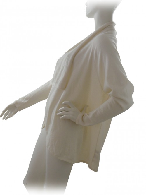 Ralph Lauren Black Label Cardigan Donna Easy Wrap Panna