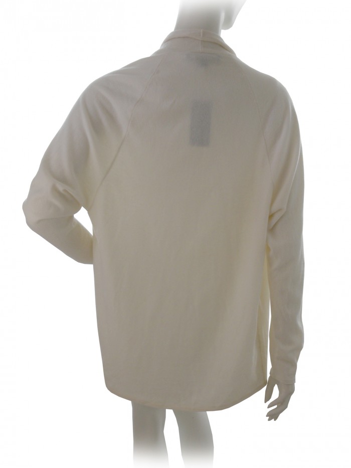 Ralph Lauren Black Label Cardigan Woman Easy Wrap Cream