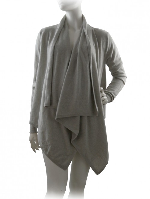 Ralph Lauren Black Label Cardigan Donna Easy Wrap Grigio Perla Ralph Lauren Black Label Cardigan Donna Easy Wrap Grigio Perla