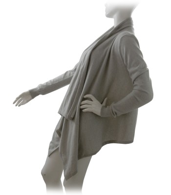 Ralph Lauren Black Label Cardigan Woman Easy Wrap Pearl Gray 2