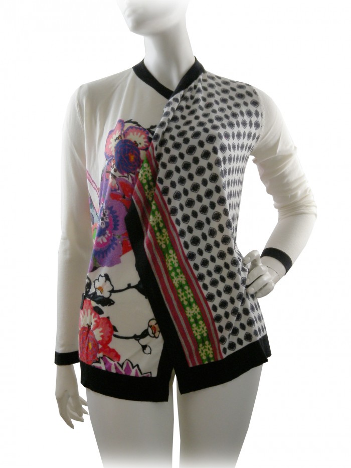 Etro Cardigan Donna Mod. 15741 Lana e Seta Floreale Etro Cardigan Donna Mod. 15741 Lana e Seta Floreale