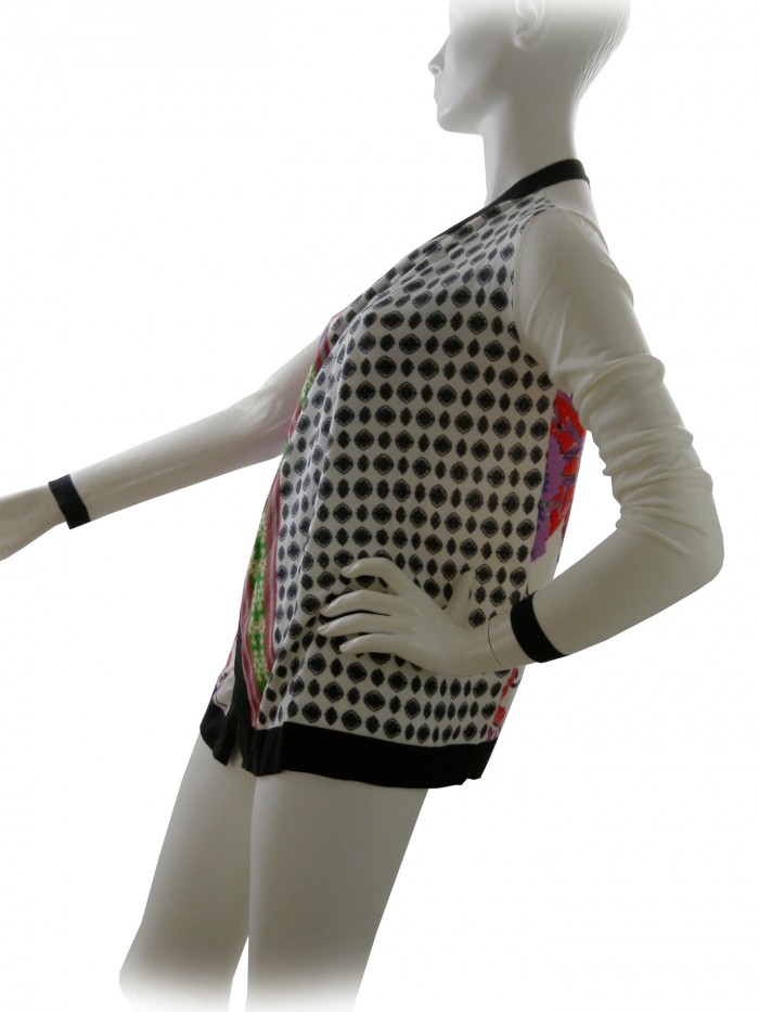 Etro Cardigan Donna Mod. 15741 Lana e Seta Floreale