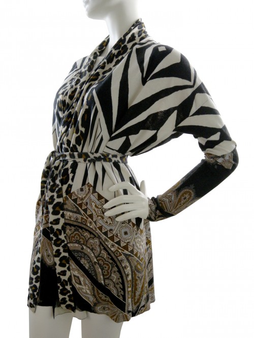 Etro Cardigan Donna Mod. 18359 Cashmere e Seta Animalier