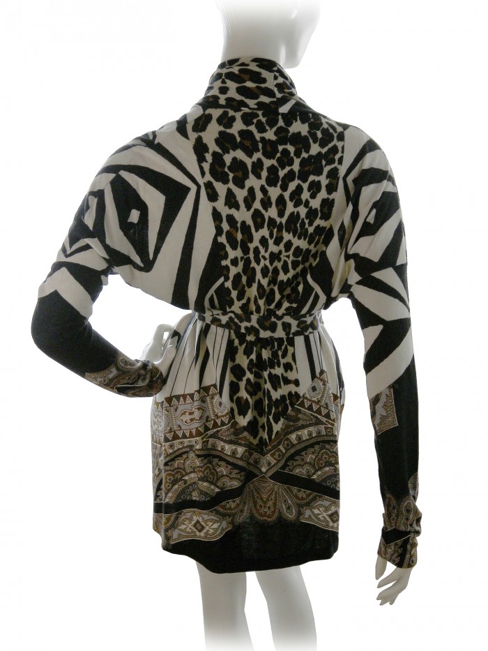 Etro Cardigan Donna Mod. 18359 Cashmere e Seta Animalier