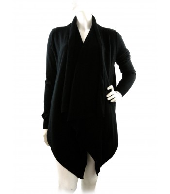 Ralph Lauren Black Label Cardigan Donna Easy Wrap Nero