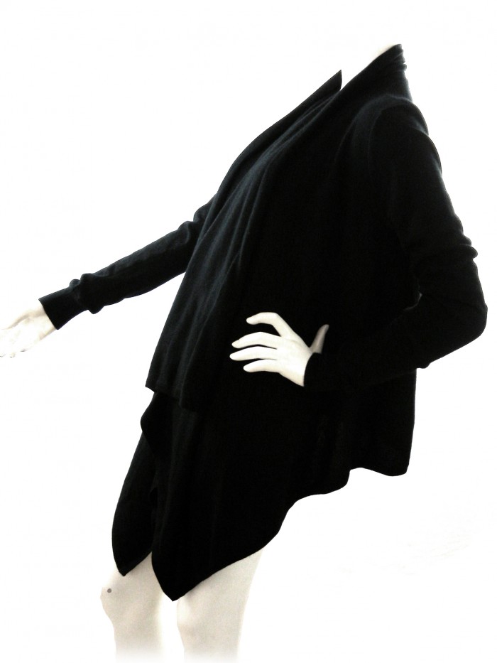 Ralph Lauren Black Label Cardigan Donna Easy Wrap Nero
