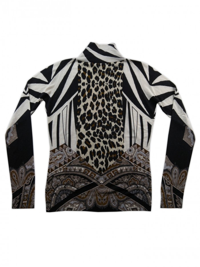 Etro Woman Sweater Mod. 18357 Cashmere and Fantasy Silk Etro Woman Sweater Mod. 18357 Cashmere and Fantasy Silk