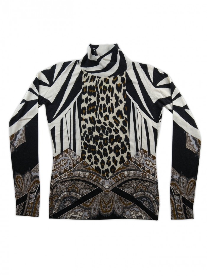 Etro Maglia Donna Mod. 18357 Cashmere e Seta Fantasia