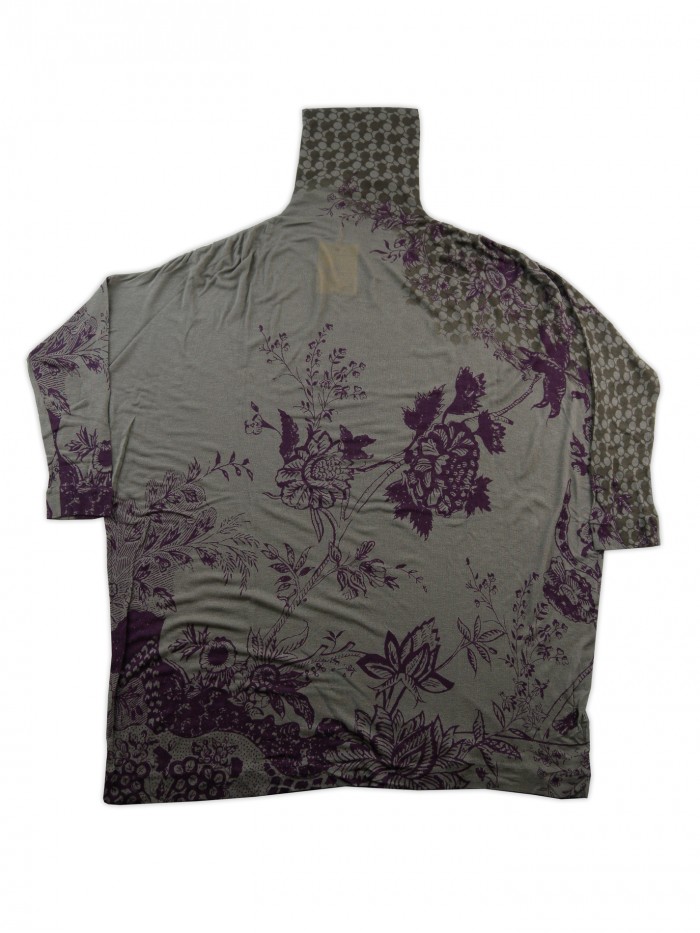 Etro Sweater Woman Mod. 18988 Turtledove / Aubergine Floral Turtleneck Etro Sweater Woman Mod. 18988 Turtledove / Aubergine Floral Turtleneck