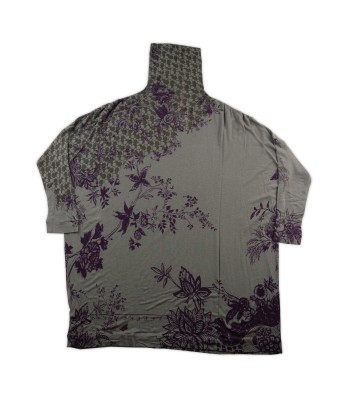 Etro Sweater Woman Mod. 18988 Turtledove / Aubergine Floral Turtleneck 2