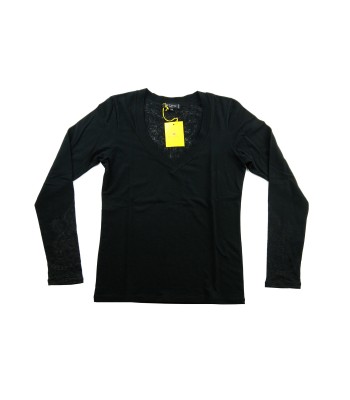 Etro Woman Shirt Mod. 18985 V-Neck Plain Black