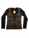 Etro Maglia Donna Mod. 18985 V-Neck Fantasia/Nero