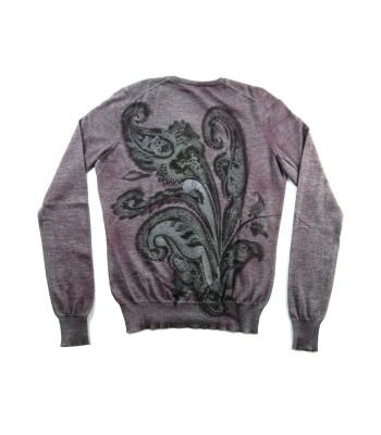 Etro Maglia Donna Mod. 18204 V-Neck Fantasia/Grigio/Glicine 2