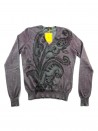 Etro Sweater Woman Mod. 18204 V-Neck Fantasy / Gray / Wisteria