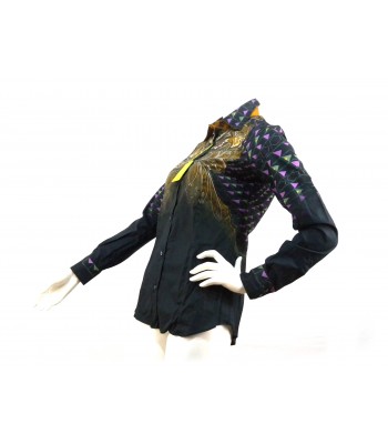 Etro Woman Shirt Butterfly Black / Green / Purple 2