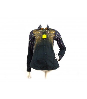 Etro Woman Shirt Butterfly Black / Green / Purple