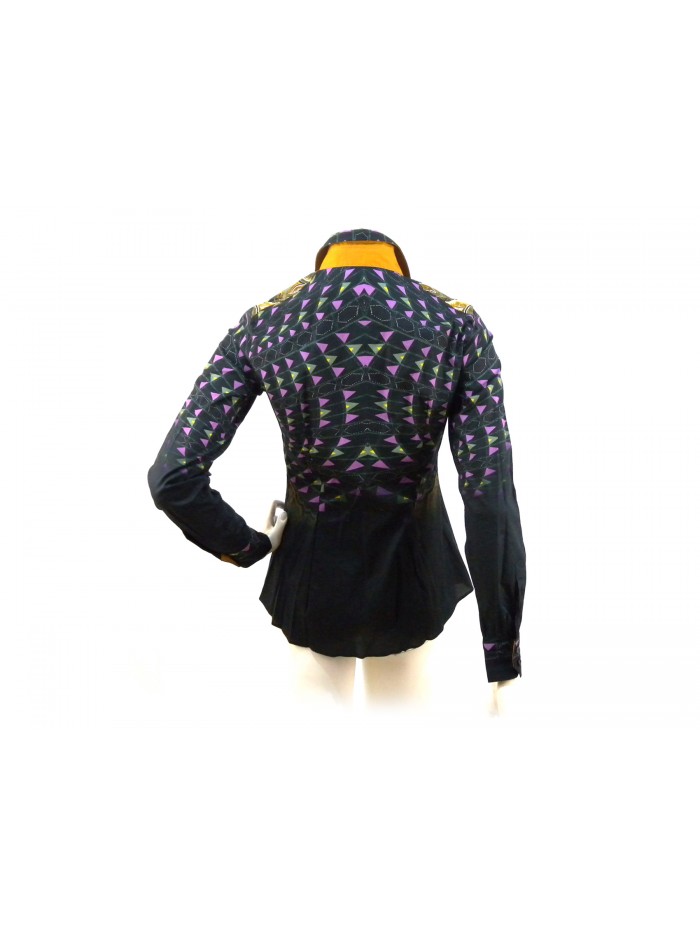 Etro Woman Shirt Butterfly Black / Green / Purple