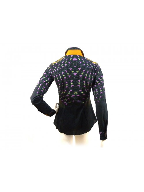 Etro Woman Shirt Butterfly Black / Green / Purple