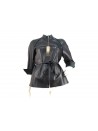 Artico Elegant 3/4 Leather Woman Jacket Black
