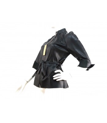 Artico Giacca Donna Pelle 3/4 Elegante Nero 2