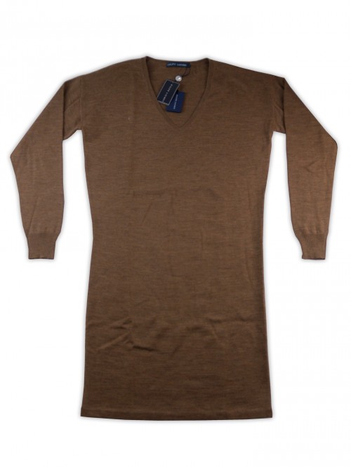 Ralph Lauren Maxi Pull Woman V-Neck Art. 391BSRDW1135A Brown Ralph Lauren Maxi Pull Woman V-Neck Art. 391BSRDW1135A Brown