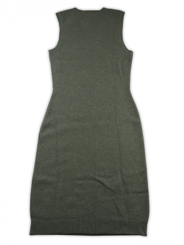 Ralph Lauren Vestito Donna Smanicato V-Neck Verde