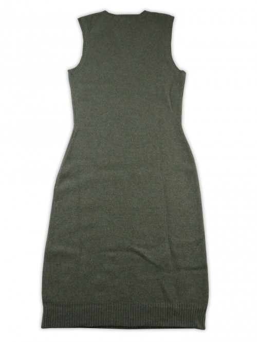 Ralph Lauren Vestito Donna Smanicato V-Neck Verde