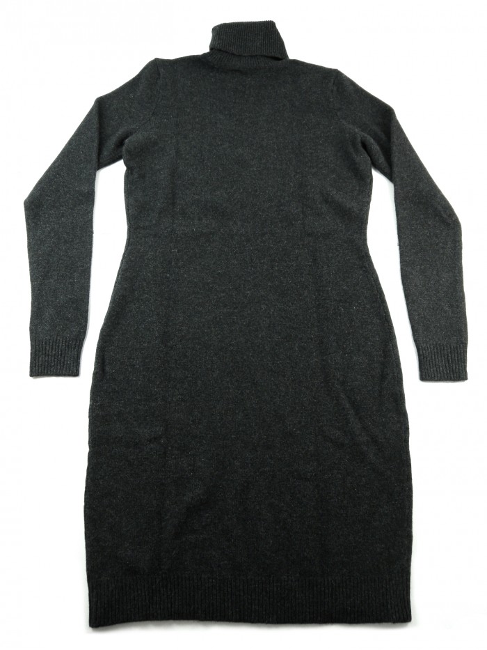 Ralph Lauren Women's Dark Gray Turtleneck Dress