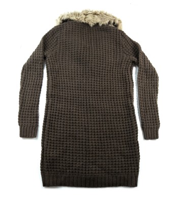 Ralph Lauren Women's Long Fur Cardigan Brown 2