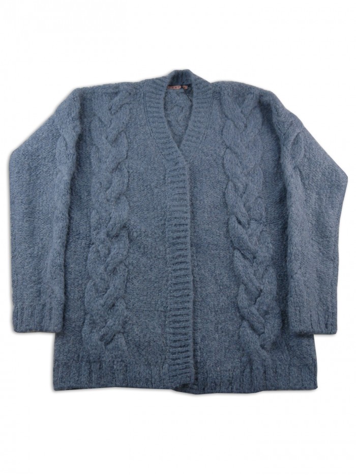 Dvroma Cardigan Donna Art. 19070 Oversize Avio Dvroma Cardigan Donna Art. 19070 Oversize Avio