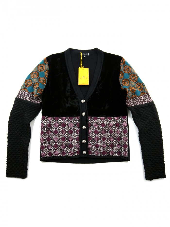 Etro Cardigan Woman Mod. 19063 Short Multicolored Fantasy Etro Cardigan Woman Mod. 19063 Short Multicolored Fantasy