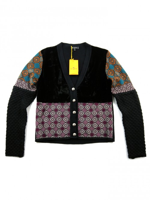 Etro Cardigan Woman Mod. 19063 Short Multicolored Fantasy Etro Cardigan Woman Mod. 19063 Short Multicolored Fantasy