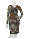 Etro Dress Woman Mod. 15443 Slim V-Neck Fantasy