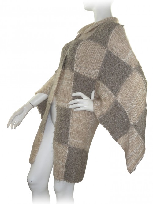 Etro Cardigan Woman Mod. 18348 Beige Checked Bat