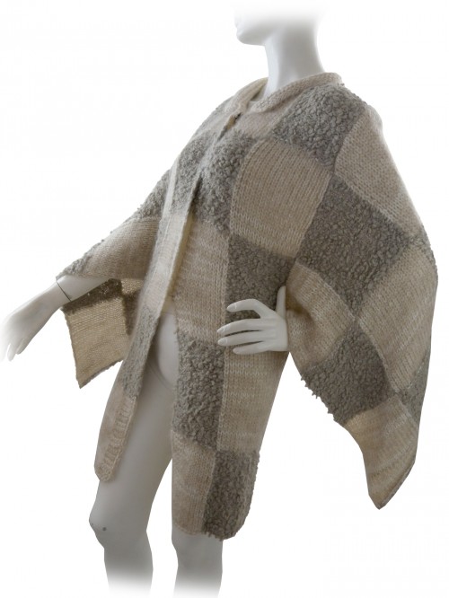 Etro Cardigan Woman Mod. 18348 Beige Checked Bat