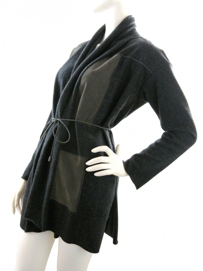 Fabiana Filippi Cardigan Woman Mod. PL90417 Gray Suede