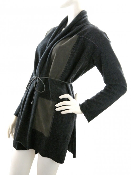 Fabiana Filippi Cardigan Woman Mod. PL90417 Gray Suede