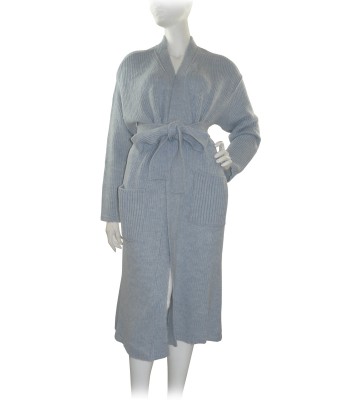 Dvroma Women's Long Open Cardigan Light Blue Powder