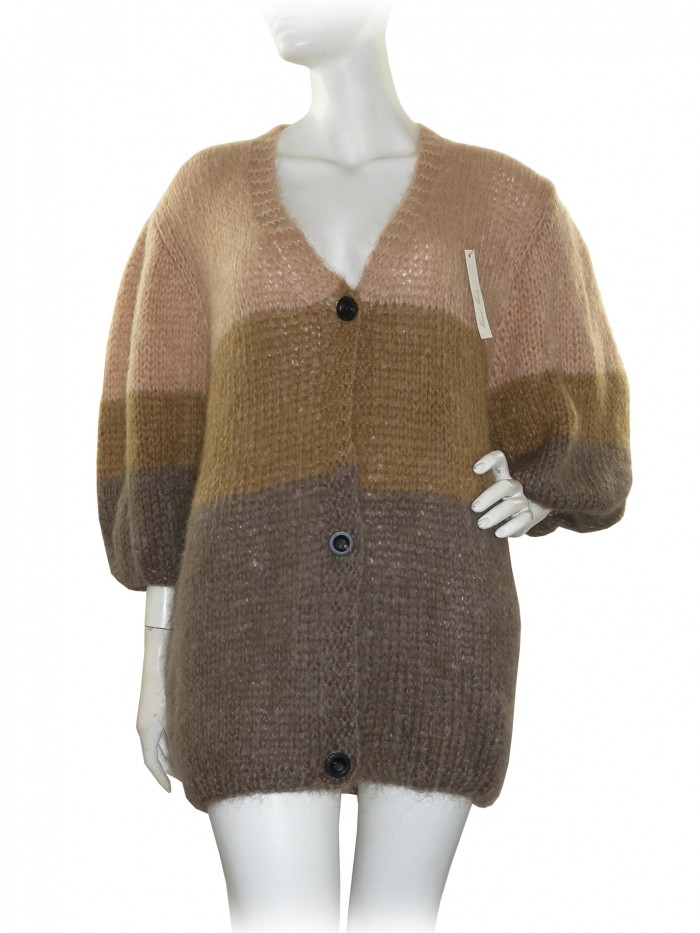 Soho de Luxe Cardigan Woman Art. SD3305 3/4 Beige Degradè Tortora Soho de Luxe Cardigan Woman Art. SD3305 3/4 Beige Degradè Tortora