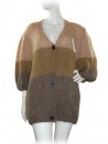 Soho de Luxe Cardigan Donna Art. SD3305 3/4 Beige Degradè Tortora