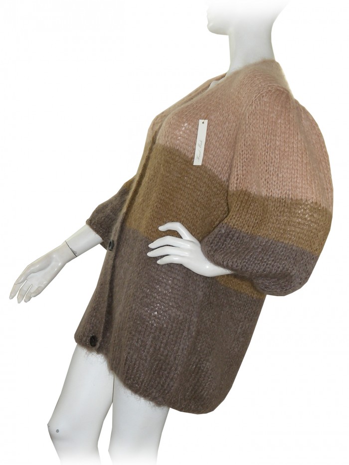 Soho de Luxe Cardigan Donna Art. SD3305 3/4 Beige Degradè Tortora