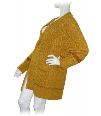 Mia Wish Cardigan Donna Art. 10639 Aperto Lurex Oro 2