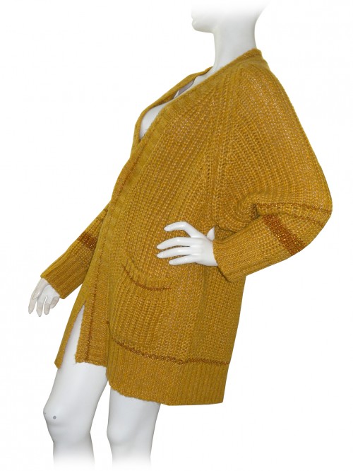 Mia Wish Cardigan Donna Art. 10639 Aperto Lurex Oro