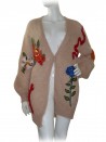 Ki Who Are You Woman Cardigan Over Powder Floral Inserts