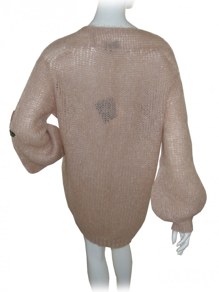 Ki Who Are You Woman Cardigan Over Powder Floral Inserts