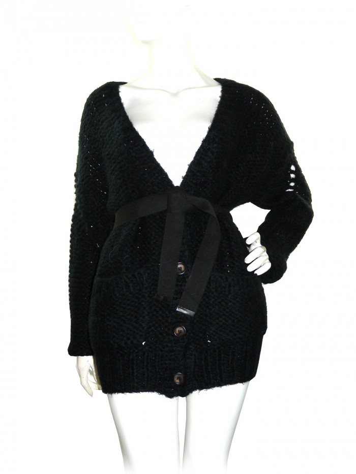 Suncoo Cardigan Woman Mod. George Black Suncoo Cardigan Woman Mod. George Black